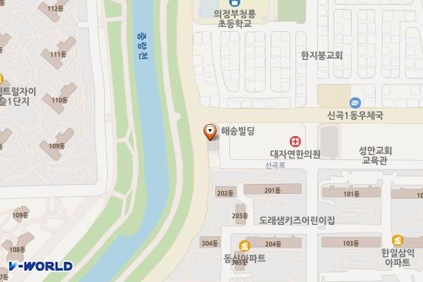 동신2차아파트옆(중랑천 옆) 위치 지도 — 경기도 의정부시 신곡동 718-1