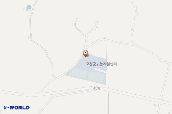 귀농지원센터 화장실 위치 지도 — 경상남도 고성군 고성읍 덕선로 88