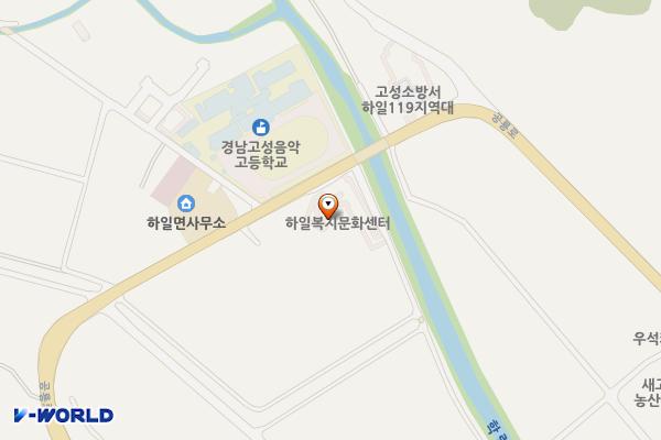 하일복지문화센터 화장실 위치 지도 — 경상남도 고성군 하일면 공룡로 992