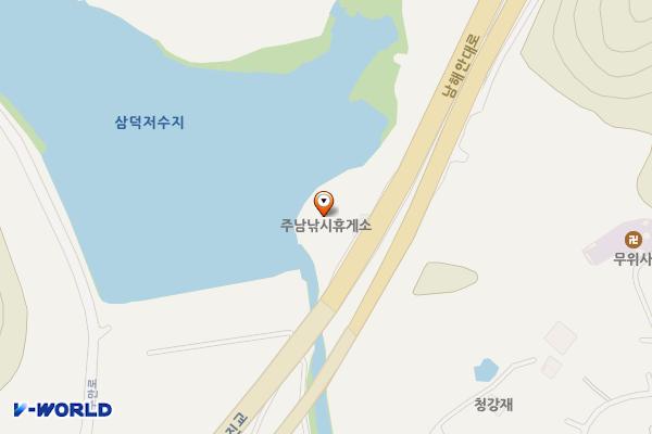 주남낚시휴게소 위치 지도 — 경상남도 고성군 회화면 남해안대로 4139