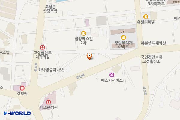 고성군종합사회복지관 위치 지도 — 경상남도 고성군 고성읍 동외로156번길 36