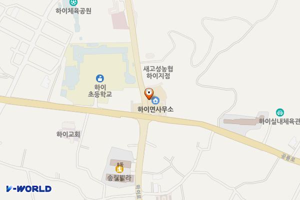 하이면사무소 화장실(1층, 2층) 위치 지도 — 경상남도 고성군 하이면 공룡로 1 (덕호리)