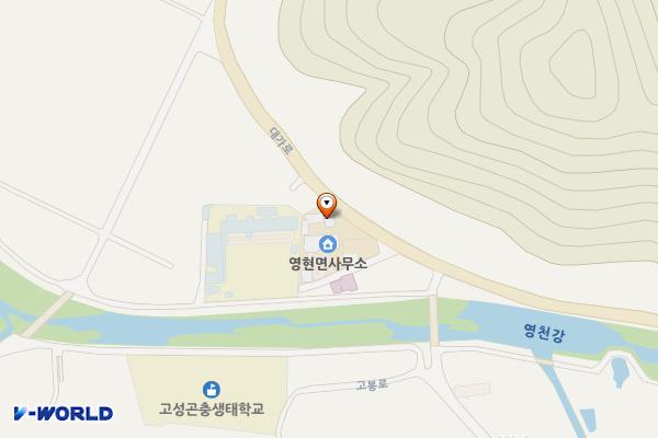 영현면사무소 위치 지도 — 경상남도 고성군 영현면 대가로 1681