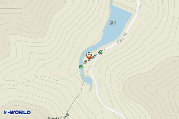 연화산도립공원 옥천소류지 위 화장실 위치 지도 — 경상남도 고성군 개천면 북평리 414-16