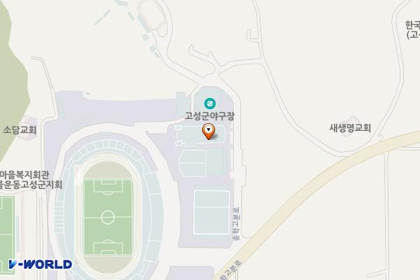 역도전용경기장 화장실 위치 지도 — 경상남도 고성군 고성읍 기월리 611