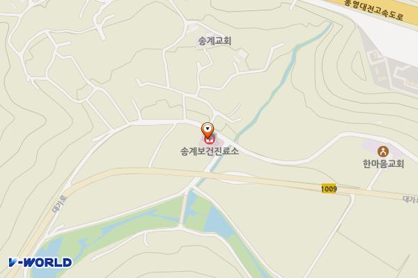 송계보건진료소 위치 지도 — 경상남도 고성군 대가면 대가로 1104-7