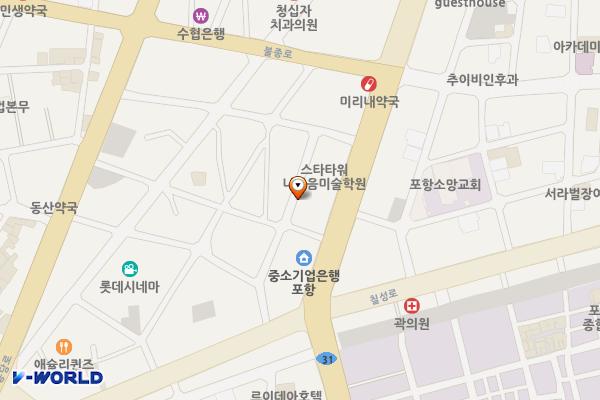 정안주차장 위치 지도 — 경상북도 포항시 북구 중앙상가3길 19-4