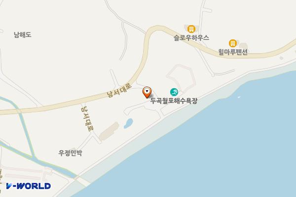 두곡해수욕장 위치 지도 — 경상남도 남해군 남면 남서대로 575-10