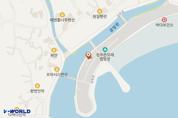 상주은모래비치4 위치 지도 — 경상남도 남해군 상주면 상주로 17-4