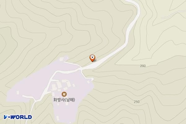 화방사 위치 지도 — 경상남도 남해군 고현면 화방사길 104