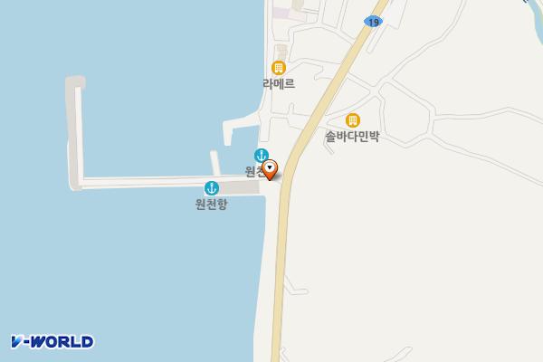 이동 원천항 위치 지도 — 경상남도 남해군 남해대로1553번길 42