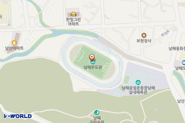 공설운동장 정문화장실 위치 지도 — 경상남도 남해군 남해읍 망운로9번길 42-17