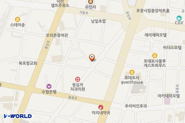 동원 주차장 위치 지도 — 경상북도 포항시 북구 중앙상가길 53