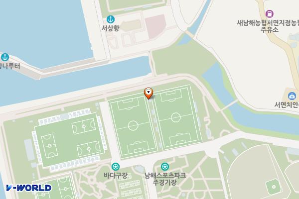 나비화장실 위치 지도 — 경상남도 남해군 서면 스포츠파크길 36