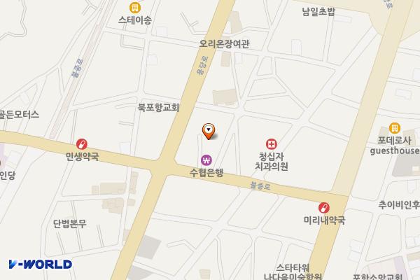 현대 주차장 위치 지도 — 경상북도 포항시 북구 신흥동 697-6
