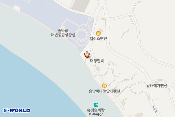 송정솔바람해변2 위치 지도 — 경상남도 남해군 미조면 미송로483번길 4-79