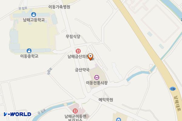 어울림문화센터 위치 지도 — 경상남도 남해군 이동면 무림로 63번길 41-3