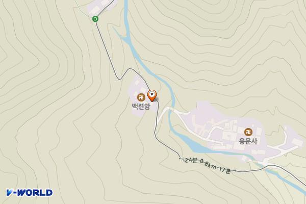 호구산 백련암 위치 지도 — 경상남도 남해군 이동면 용문사길 197