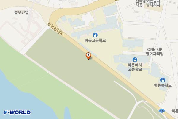 송림공원하상정(솔바람) 위치 지도 — 경상남도 하동군 하동읍 광평리 441-10