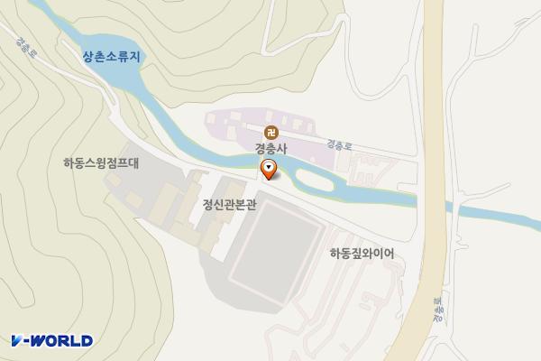 금오산(경충사) 위치 지도 — 경상남도 하동군 금남면 중평리 857-5