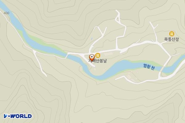 물레방아 위치 지도 — 경상남도 하동군 화개면 범왕리 1573