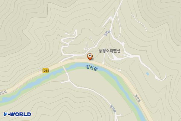 장고마을정류소 위치 지도 — 경상남도 하동군 청암면 묵계리 334-2