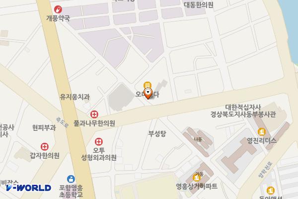 평화주차장 위치 지도 — 경상북도 포항시 북구 죽도시장4길 25-1