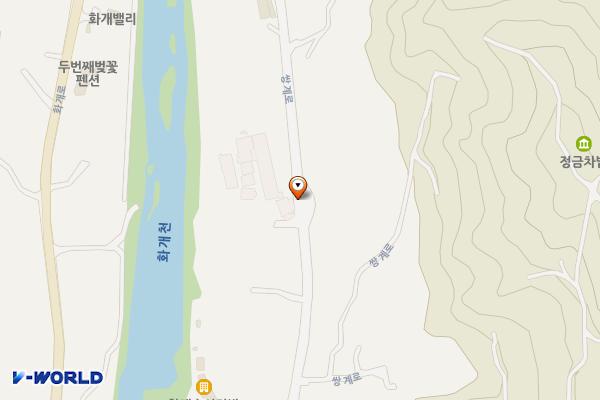 정금마을 차밭 앞 위치 지도 — 경상남도 하동군 화개면 정금리 1205-5