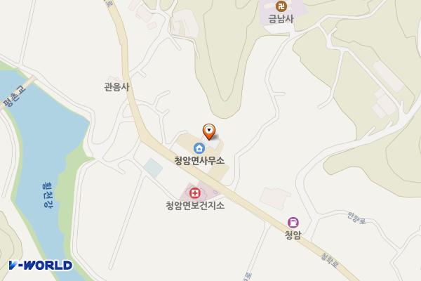청암면사무소 위치 지도 — 경상남도 하동군 청암면 청학로 672