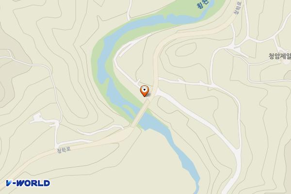 지암교 입구 위치 지도 — 경상남도 하동군 청암면 청학로 1343
