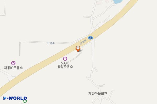 창성주유소 위치 지도 — 경상남도 하동군 금남면 산업로 938