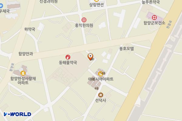 지리산함양시장주차장(상) 위치 지도 — 경상남도 함양군 함양읍 중앙시장길 9-8