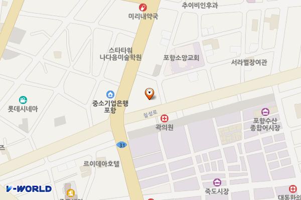 경원문구주차장(남빈주차장) 위치 지도 — 경상북도 포항시 북구 남빈동 415-5