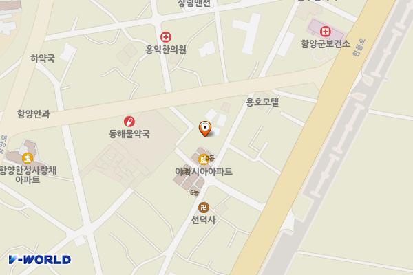 지리산함양시장(쌀전) 위치 지도 — 경상남도 함양군 함양읍 용평3길 42-2