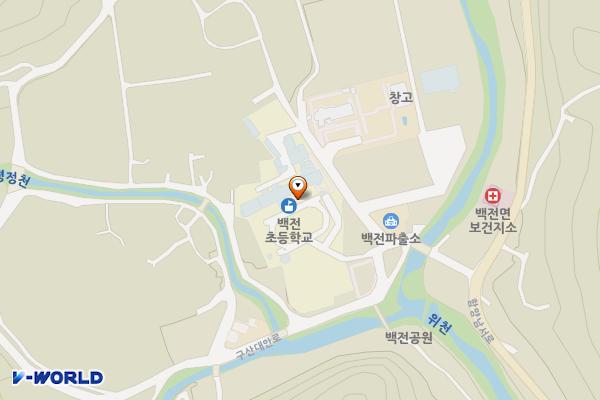 백전소재지 위치 지도 — 경상남도 함양군 백전면 평정리 481