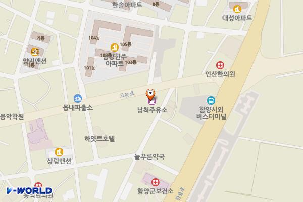 남척주유소 위치 지도 — 경상남도 함양군 함양읍 고운로 94