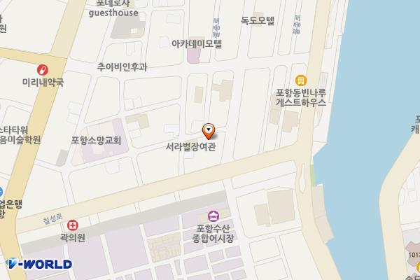 부호주차장 위치 지도 — 경상북도 포항시 북구 남빈동 401-1