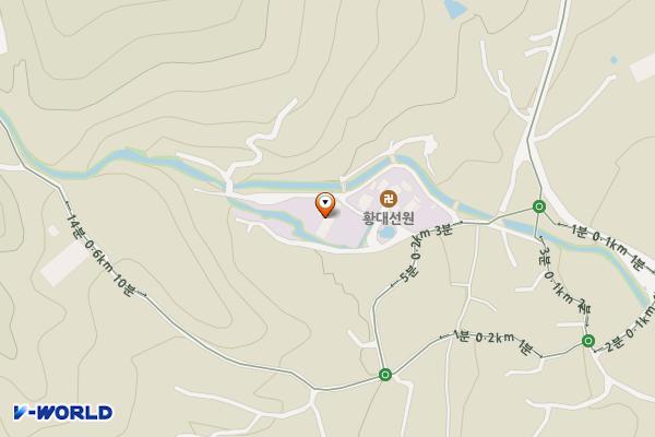 황대마을 위치 지도 — 경상남도 함양군 안의면 뒷밭길 24