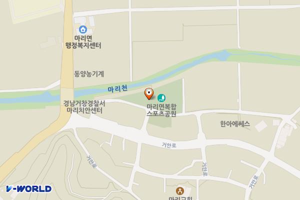 마리복합스포츠공원 위치 지도 — 경상남도 거창군 마리면 말흘리 217-2