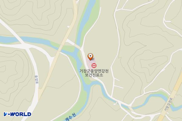 강천보건진료소 화장실 위치 지도 — 경상남도 거창군 웅양면 강천장교길 19 (산포리, 강천보건진료소)