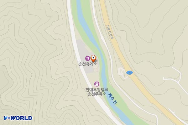 송천주유소화장실 위치 지도 — 경상남도 거창군 주상면 웅양로 1124