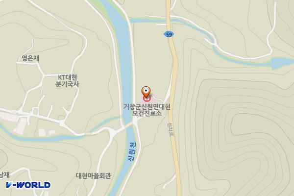 대현보건진료소 화장실 위치 지도 — 경상남도 거창군 신원면 대현길 20, 신원대현보건진료소