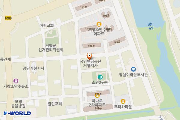 국민연금공단 거창지사 위치 지도 — 경상남도 거창군 거창읍 소만3길 56 (대동리, NPS국민연금)