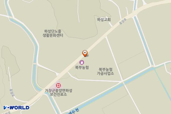 북부농협 하성지점 화장실 위치 지도 — 경상남도 거창군 웅양면 웅양로 2316