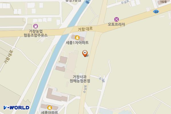거창사과원예농협주유소 화장실 위치 지도 — 경상남도 거창군 거창읍 수남로 2245