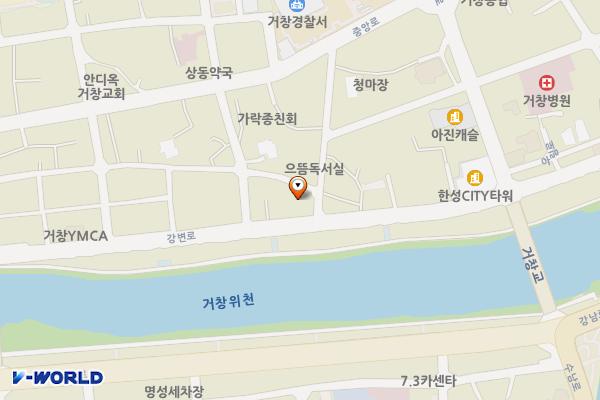 침류정 화장실 위치 지도 — 경상남도 거창군 거창읍 강변로 109