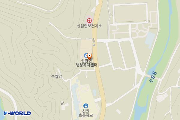 신원면사무소 화장실 위치 지도 — 경상남도 거창군 신원면 신차로 3067 (과정리, 신원면사무소)