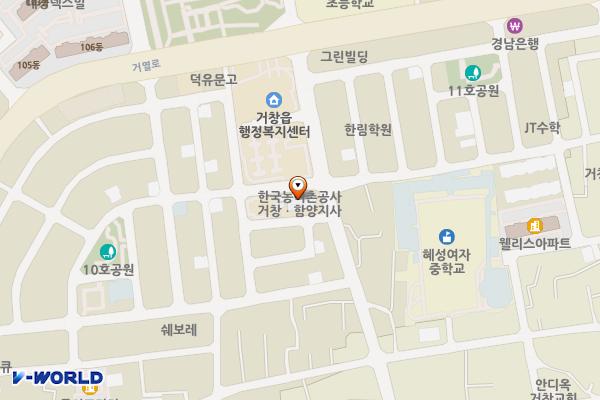 한국농어촌공사 거창함양지사 위치 지도 — 경상남도 거창군 거창읍 상동길 35 (상림리, 한국농촌공사)