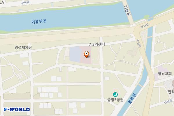 거창군 공공단체사무실 위치 지도 — 경상남도 거창군 거창읍 강남로1길 170 (송정리)