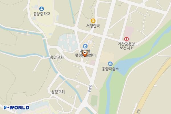 웅양면사무소 화장실 위치 지도 — 경상남도 거창군 웅양면 웅양로 1431 (노현리, 웅양면사무소)